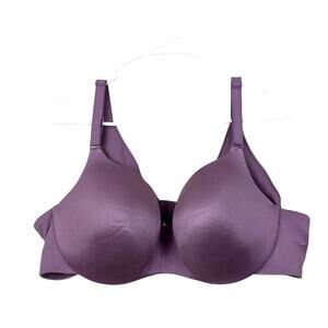 Cacique Womens Plus 44C Purple Lightly Lined Balconette Underwire Bra NEW